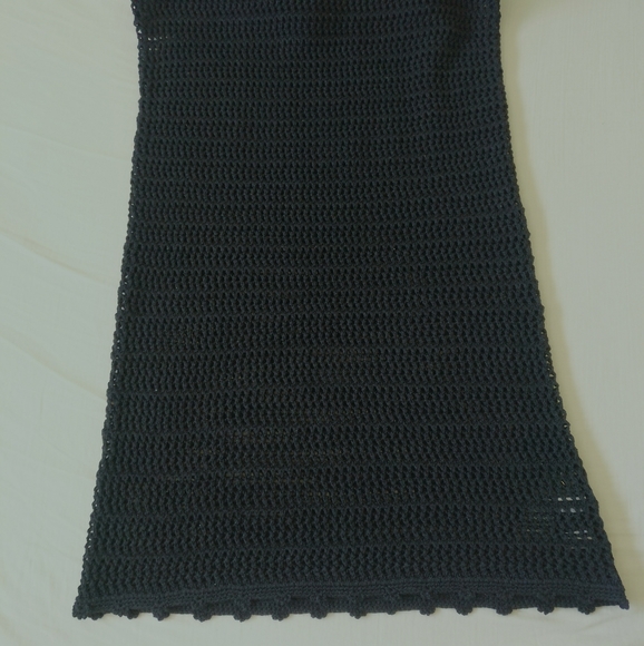 NWT Aritzia Wilfred Black Ephron Crochet Tank Dress Sz Small - Picture 11 of 15